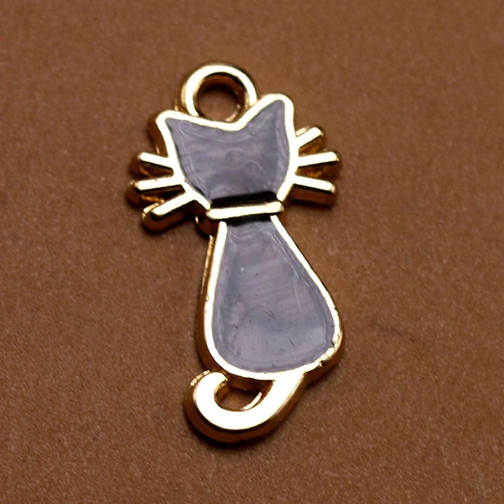 

20pcs Alloy Cat Earring Pendant DIY Jewelry Making Charms Fashion Necklace Bracelet Accessories Black Durable Unique