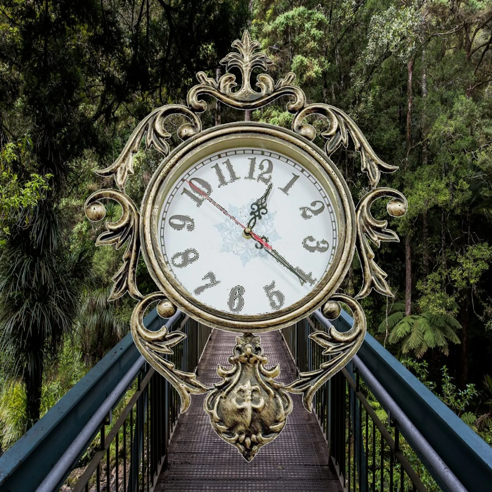 Retro Wall Clock Home Wall Decoration Creative Clock Ornament for Modern Living Room Farmhouse Kitchen