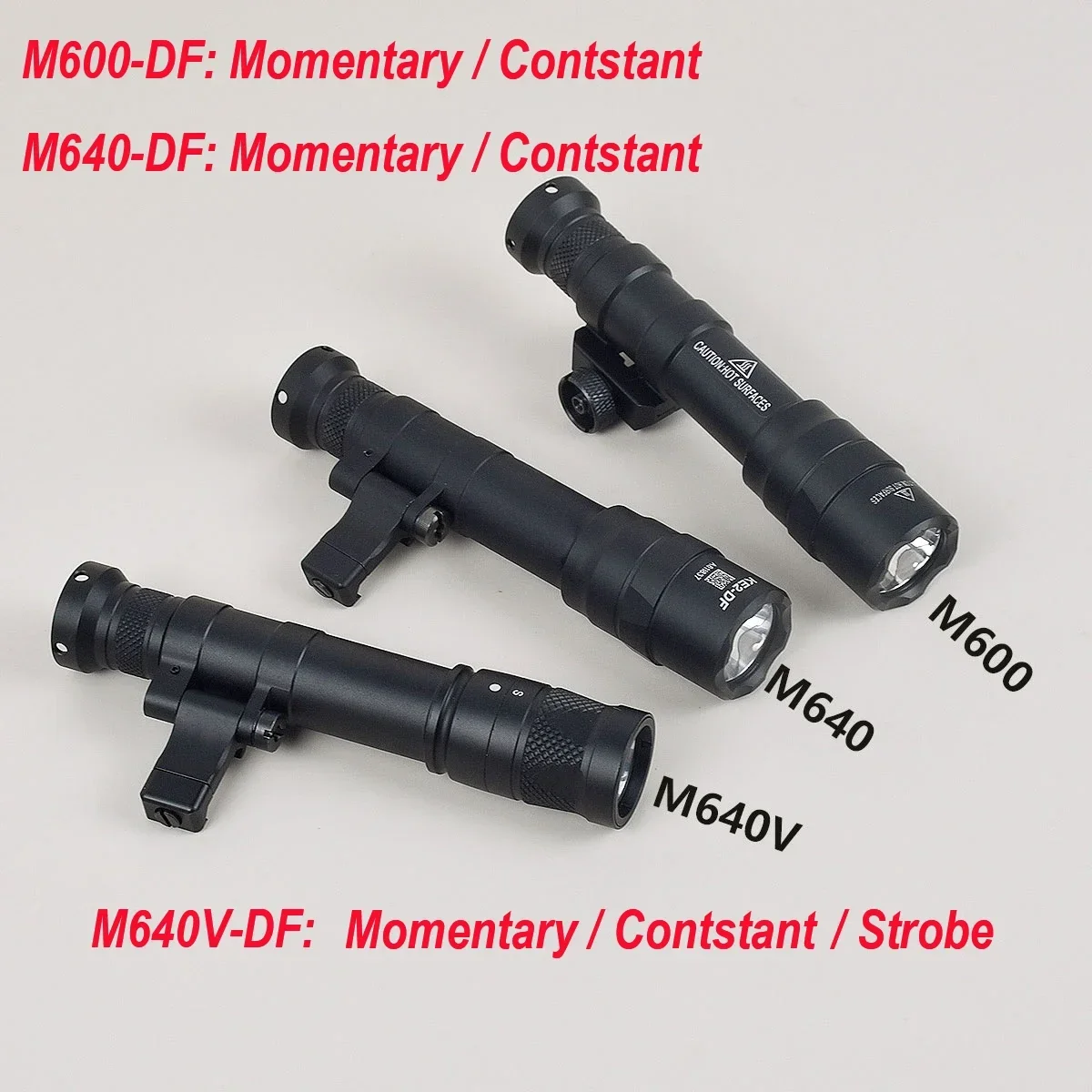 Tactical Surefir M600 M640 M600DF M640DF M600B Flashlight Scout Light Upgrade M640V 1400 Lumens Strobe Airsoft Scout Light