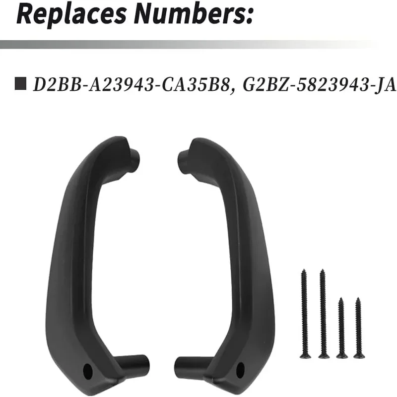 Car Interior Left&Right Door Pull Handle Black ABS Plastic Car Accessories For Ford Fiesta 2011-2020 D2BB-A23943-CA35B8