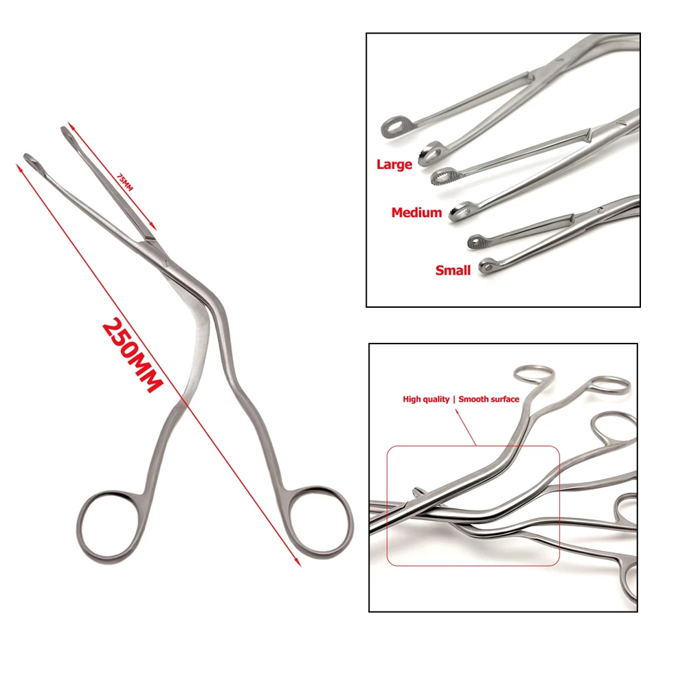 

Dental Magill Forceps Stainless Steel Reusable Catheter Clamp for ENT Throat Surgery Professional Instruments