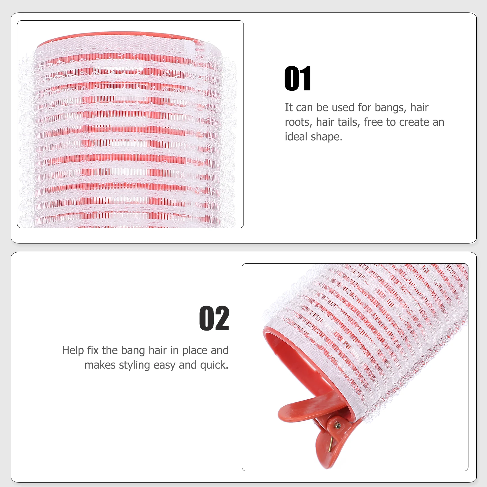 

6Pcs Hair Curlers Self Grip Rollers Bang Hairdressing Clips Hair Root Styling Tool Fashion Curl Shaping Clips Self Grip Rollers