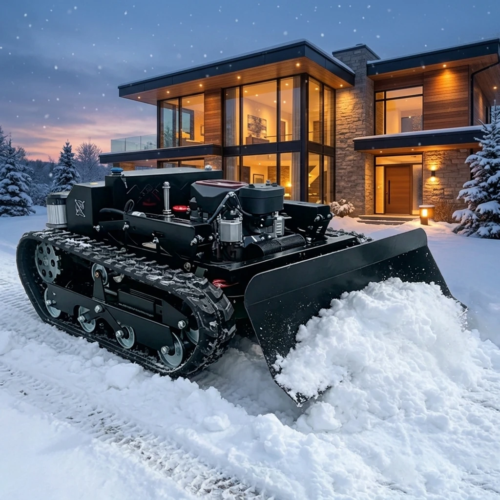Industrial Grade 4-Stroke Gas Tracked Mower Winter Snow Storage Support Rack Cordless Crawler