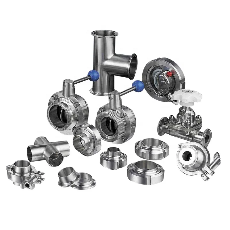 Maniglia a sfera con valvola a farfalla SS servo sanitaria manuale da 51 mm