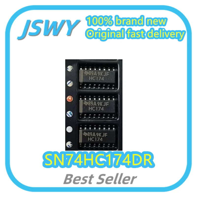 

(10/50pcs) SN74HC174DR SN74HC174 Silkscreen HC174 SOIC-16 Integrated Circuit IC Original Electronics In Stock