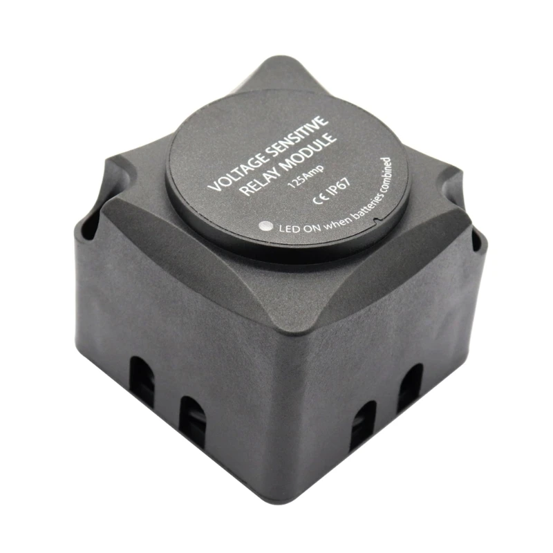 

12V Double Battery Isolator 125Amp Sensitive Relays VSR Intelligent for Car ATV Boats Truck Marine