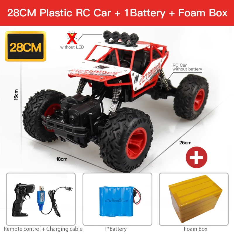 ZWN 1:16 4WD RC Car With Led Lights Radio Remote Control Cars