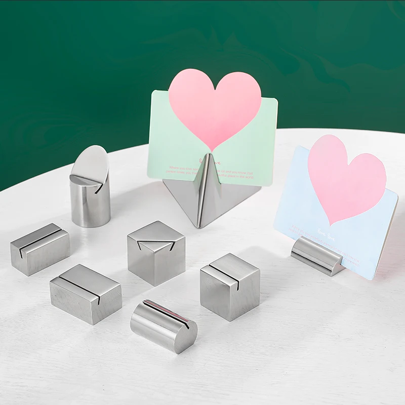 

Stainless Steel Table Number Stand Restaurant Menu Holder Professional Hotel Dining Desk Sign Durable Waiter Calling Card Frame