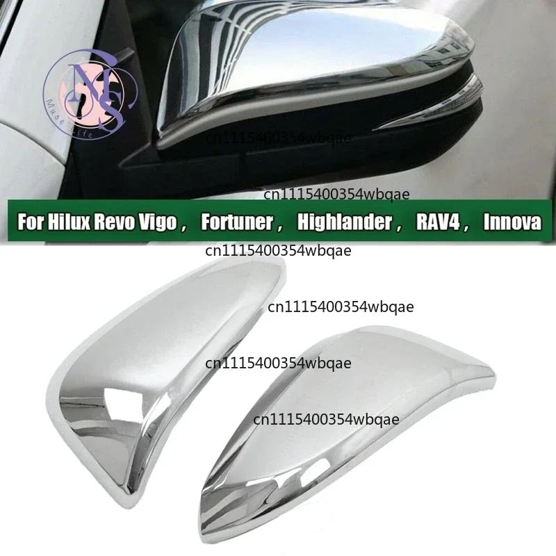 ZOCI- Rear View Mirror Cover Cap Side Door Mirror Decoration for Toyota Hilux Revo Vigo Fortuner Highlander RAV4 Innova