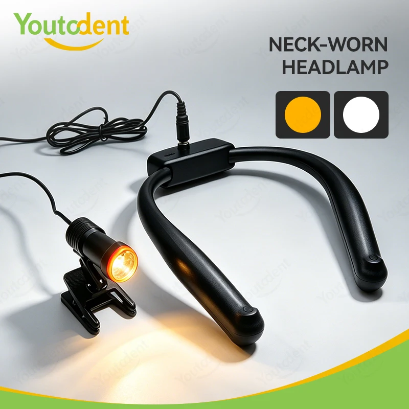Convient aux systèmes de lampes frontales dentaires rechargeables ; compatible avec les loupes binoculaires dentaires.