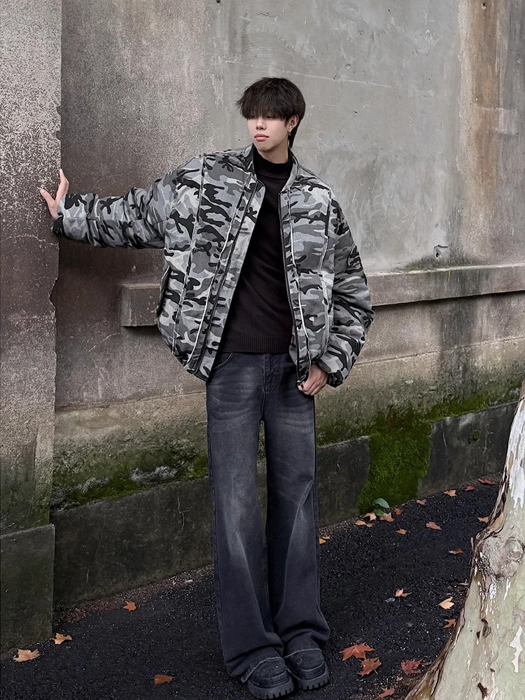 

Мужское хлопковое пальто American Sle Retro Camouflage Pilot Jaet, зимнее пальто-бомбер, бейсбольная хлопковая верхняя одежда Jaet