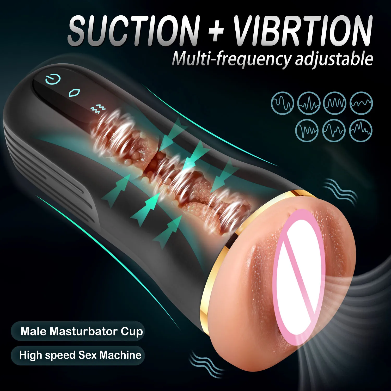 Telescopic กระชับ Masturbator คัพช่องคลอด Masturbation อมควยผู้ใหญ่เพศของเล่นสําหรับผู้ชายชายลูกสูบอัตโนมัติ Mastubator ผู้ใหญ่ 18 +