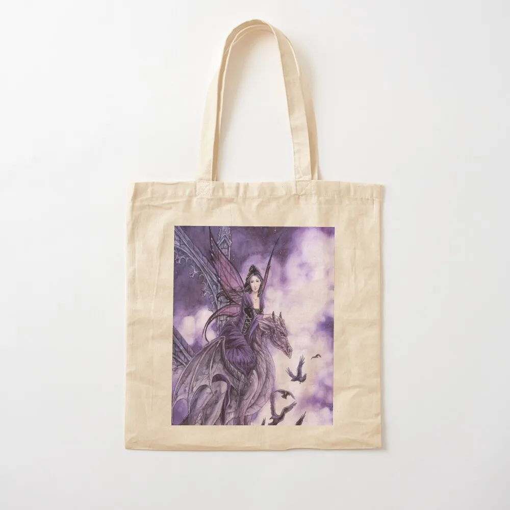 Dragon Gargoyle with Fairy Tote Bag woman shopping bag Beach bag Handbags eco folding