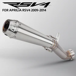 Motorcycle Modify Exhaust System For Aprilia RSV4 2009-2014 Mid Section Stainless Steel Middle Link Pipe with 60MM Muffler Moto