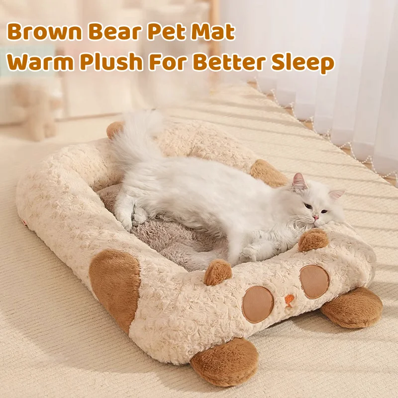 

New Christmas Cat Bed Deep Sleep Comfort Warm Cat Mat Small Medium Dog House Pets Bed Cozy Nest Kitten Puppy House Pet Supplies