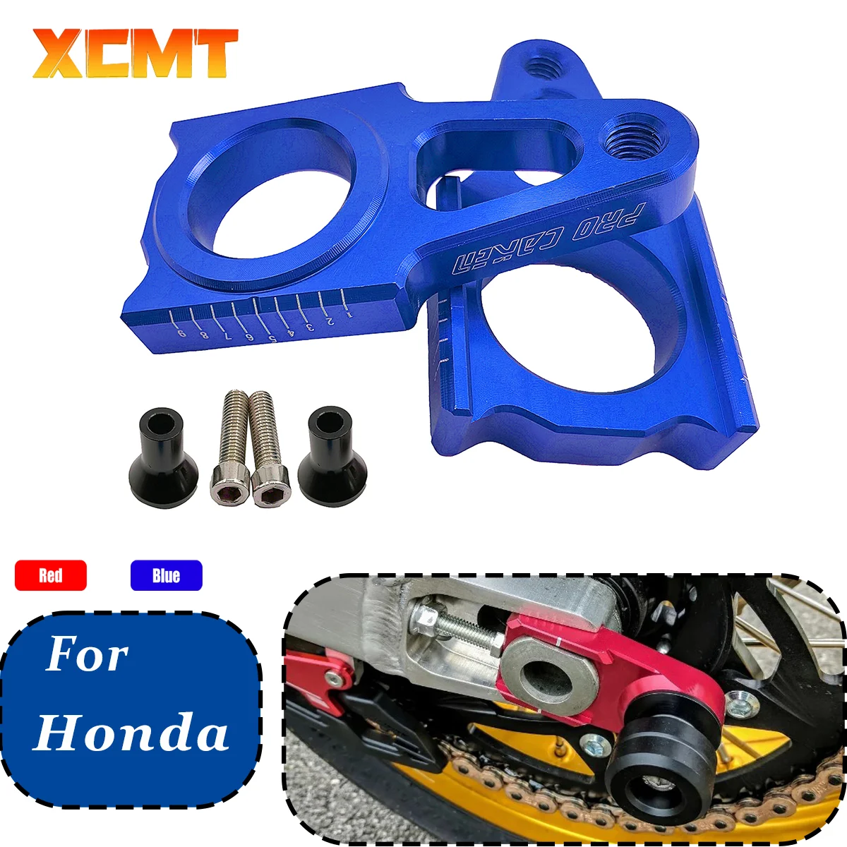 

Motorcycle CNC Rear Axle Block Chain Adjuster For Honda CR 125 250 CRF250R CRF450R CRF 250R 250X 250RX 450R Dirt Pit Bike parts