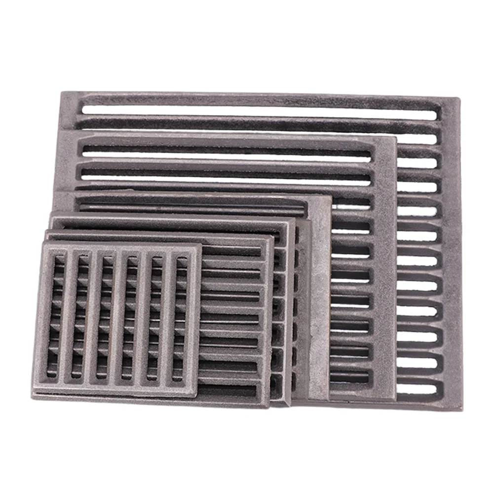 Grille de feu carrée en fonte, pièces de rechange pour cheminée, pour un Placement sécurisé des bois de chauffage, Circulation de l'air, 1 pièce