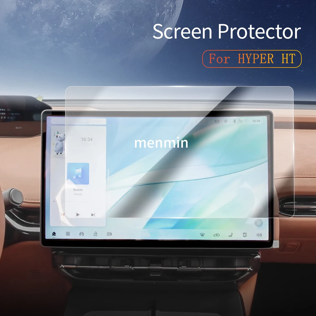 

Car Stickers Dash Carplay Mirror Screen Protector Display Tempered Glass Protective Film Vehicle For24 Guangqi Ai'an Hyper HT