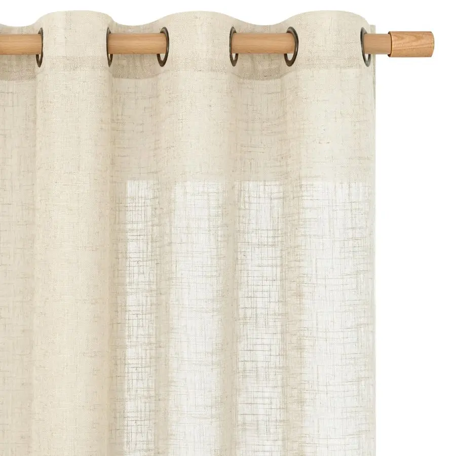 Beige Linen Curtain…