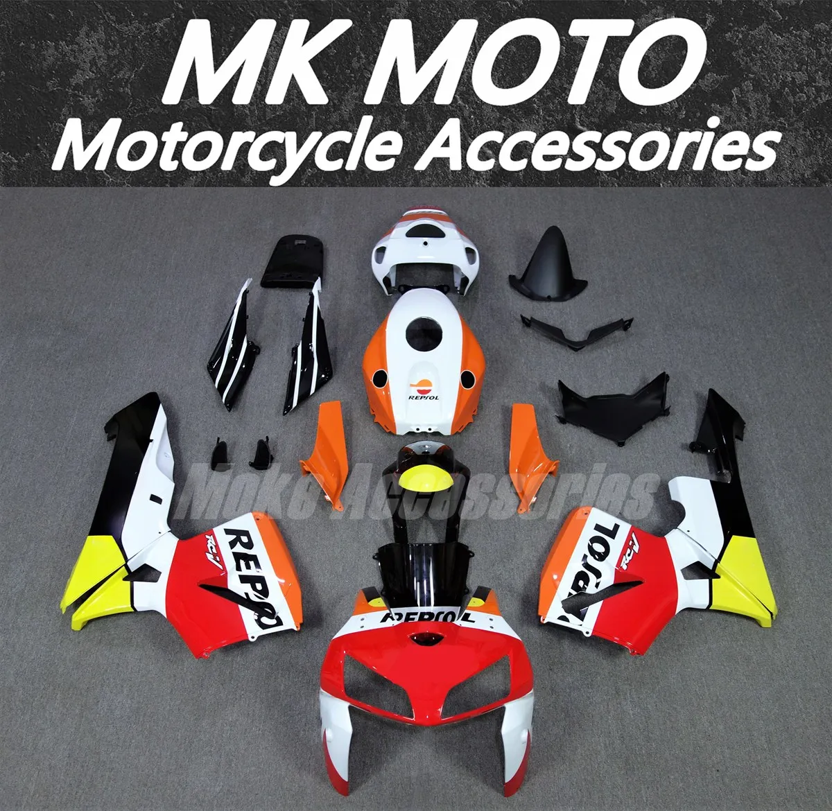

Moke moto Motorcycle Fairings Kit Fit For Cbr600rr 2005-2006 Bodywork Set High Quality Abs Injection New Red Orange White