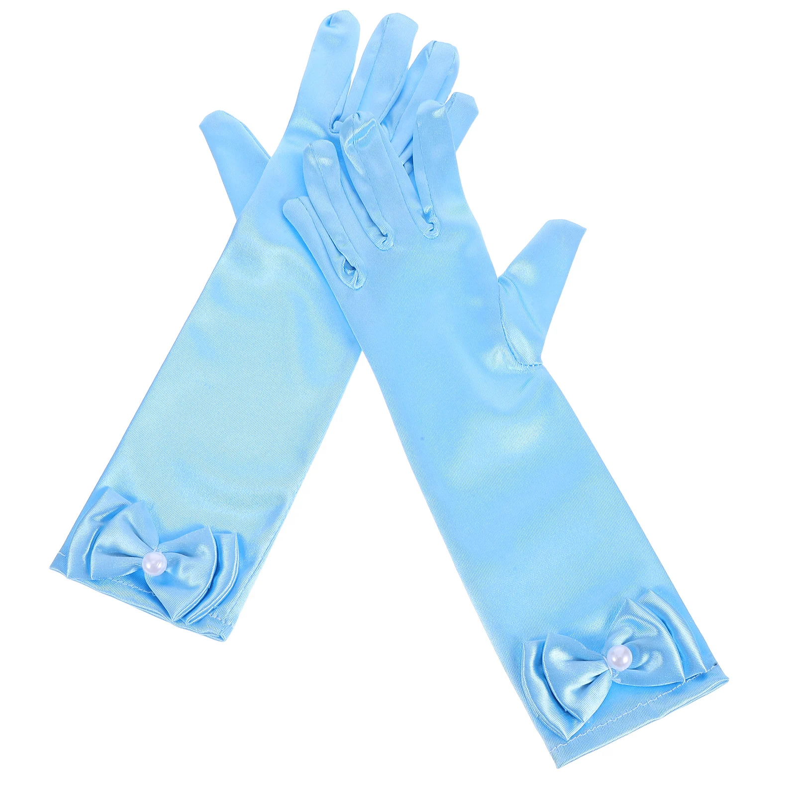 

Bowknot Gloves Satin Long Kids Mittens Yellow Girl Dress Gelbe Kinderkleidung Abendhandschuhe Child Fashion Comfort Elegant