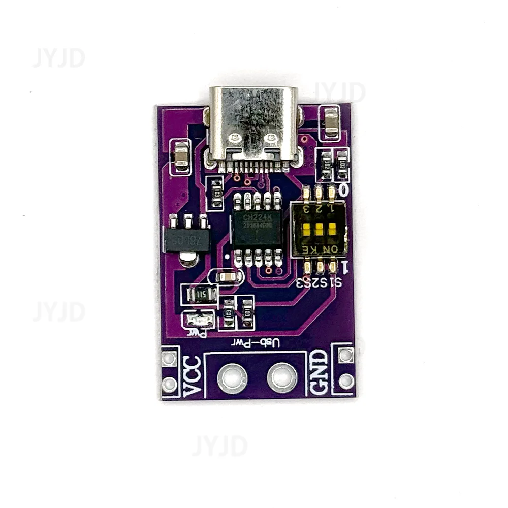PD/QC/AFC Fast Charge Decoy Trigger Support 5V 9V 12V 15V 20V Fixed Voltage Output Type-C USB For Phone Solar Fast Quick Charger