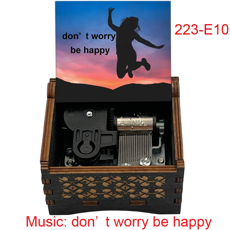Pop Song《Don't Worry, Be Happy》Climax 14-seconds Adapted 18-Tone Music Box Family Gthering Party Gift for Friends