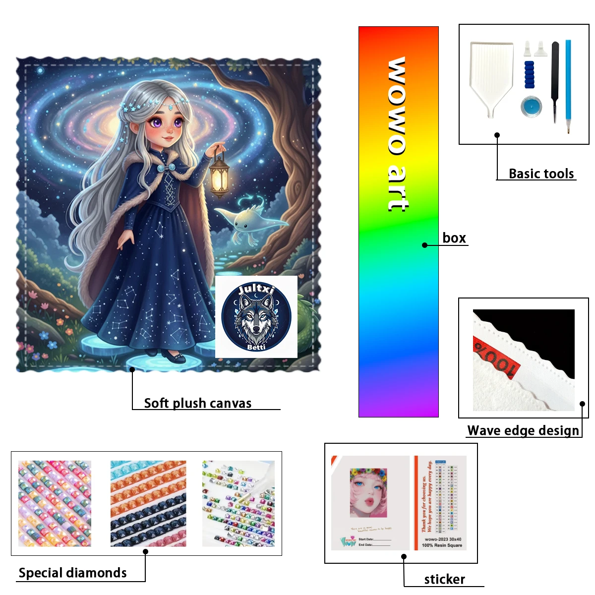 

【Betti_ Diamond Art】Девушка вселенной с лампой AB Rhinestone FD Rhinestone Perfect Resin Diamond