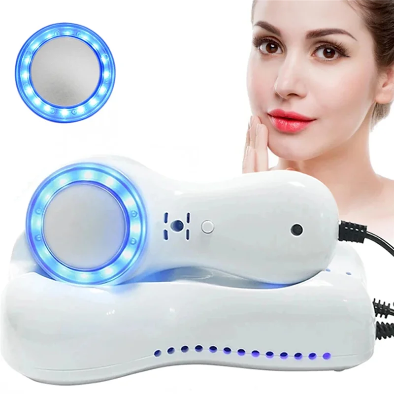 【SUPERDEALS】 Huidverzorging Massage Schoonheidstools EU-stekker Blauwlichttherapie Koude hamer Gezichtshuidmassage Lifting Aanscherping Machine