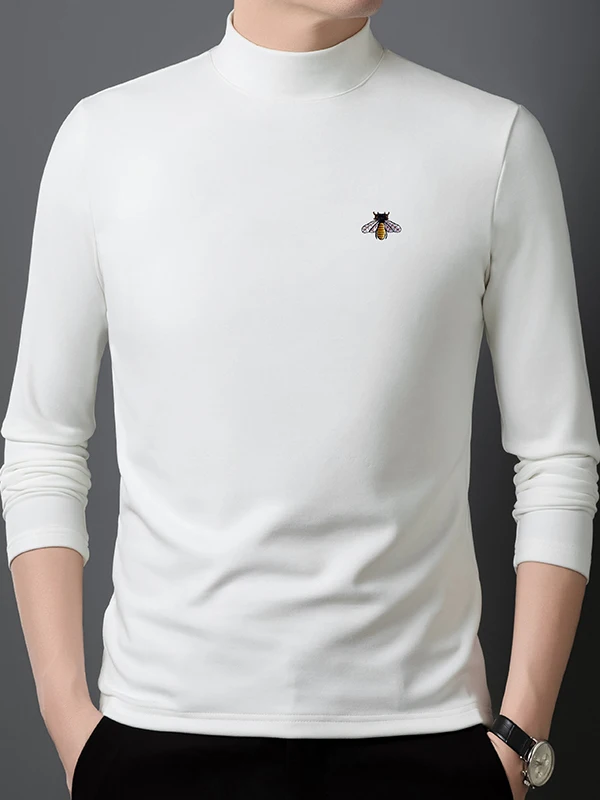 

High-Quali New Men's Long Sve Fce-Lined Casual High-Ne-Piece Winter Warm Top Polyester Wool Blend Ciwalk Suit...