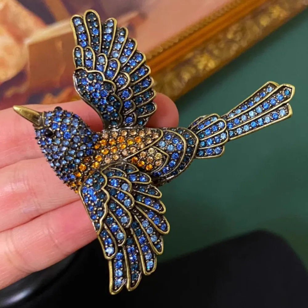 Vintage de lujo resistente Urraca pájaro diseños broches para hombres y mujeres, accesorios de joyería de estilo antiguo, bodas, vacaciones, fiestas, recuerdos