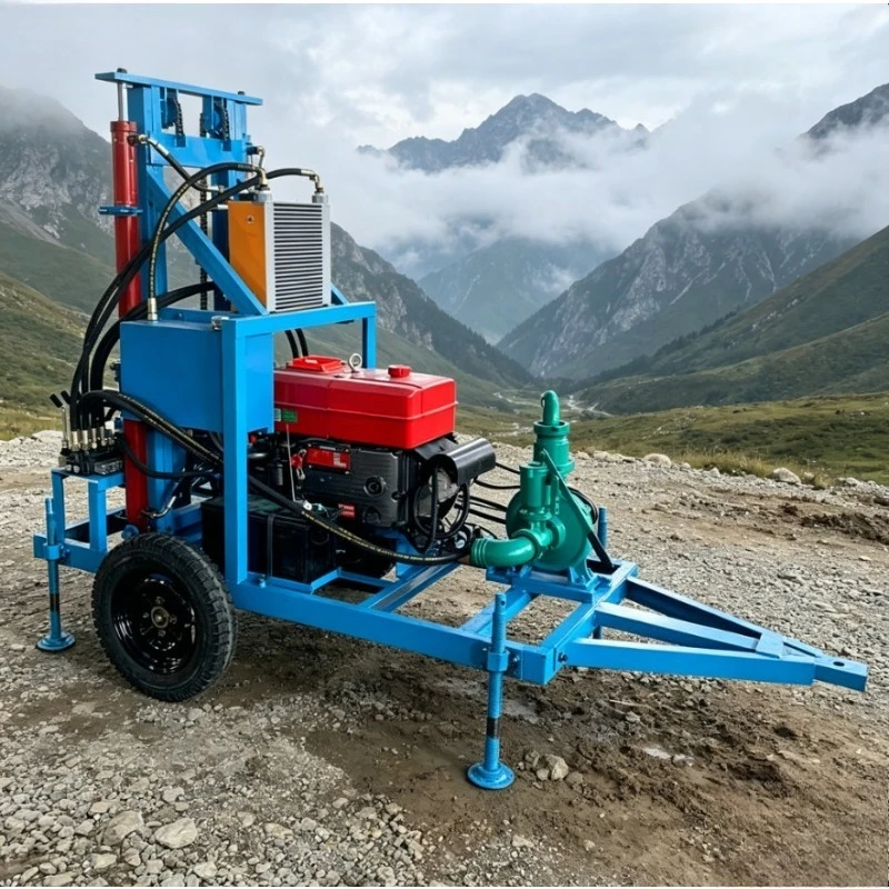 Customized Portable 200 Meter Water Well Drilling Rig Diesel Petrol Engine High Efficiency Suitable for Farm Irrigation Projects
