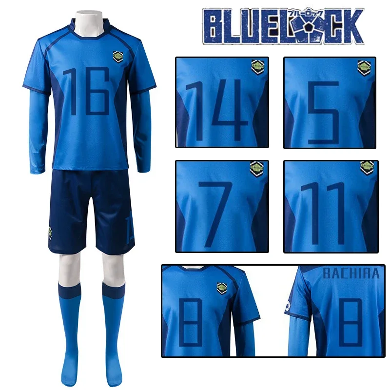 Seishiro Nagi Cosplay Anime Blue Lock Ness Isagi Cosplay Costume Wig Football Jersey Sportswear Halloween Costumes for Men Women