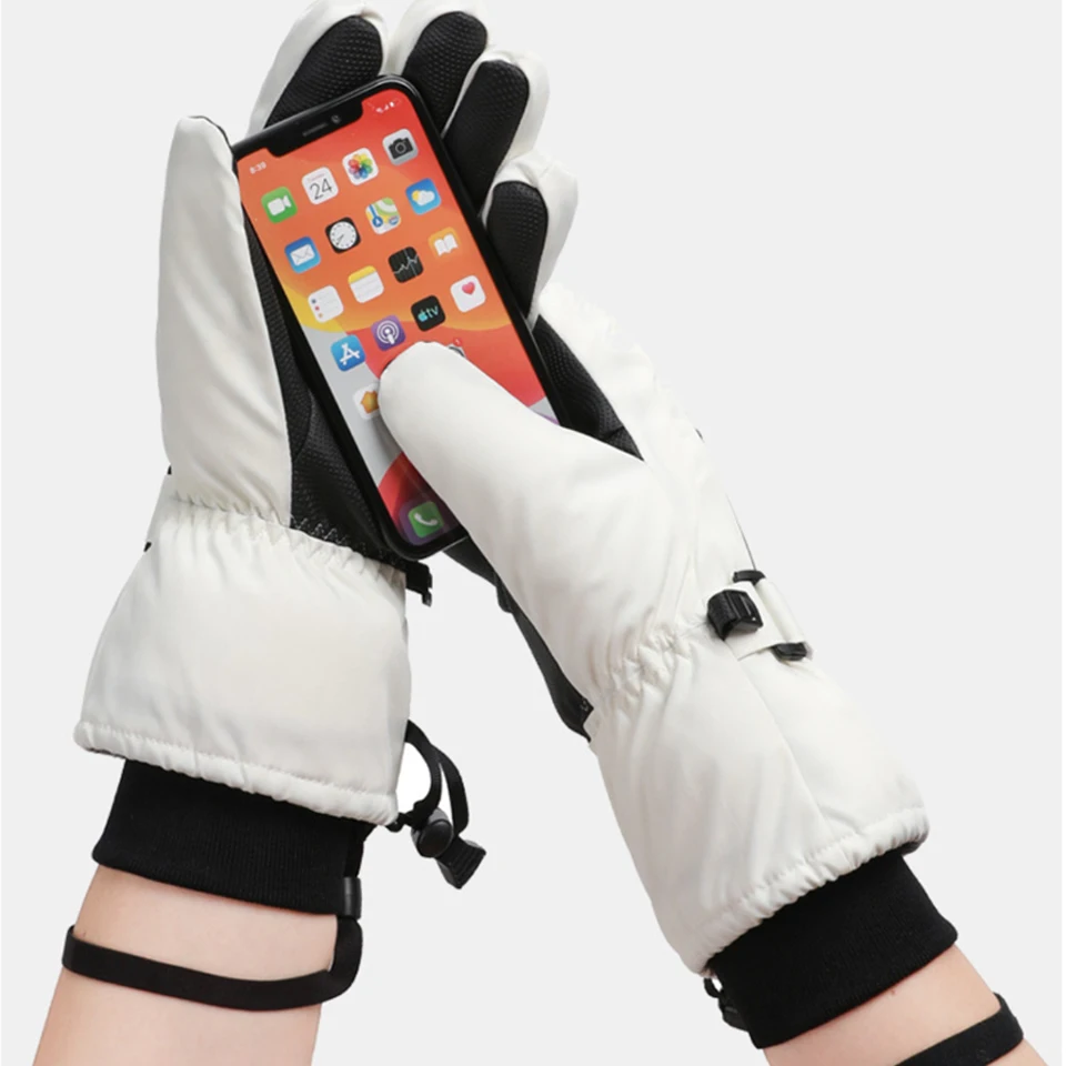 LOCLE Winter Warm Windproof Ski Gloves Men Women Touch Screen Skiing Snowboard Gloves Cycling Hiking Snowmobile Gloves
