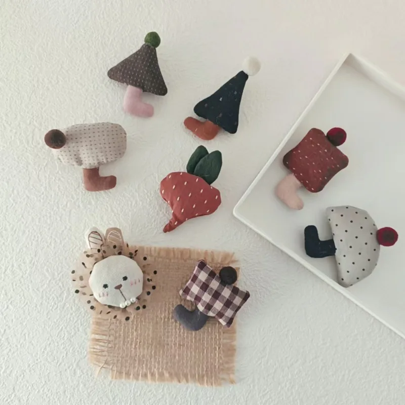 

Brooch Stuffed Mushroom Umbrella Polka Dot Rabbit 3D Cartoon Cute Pin for Clothing Bag Accessory Premium Lightweight Versatile