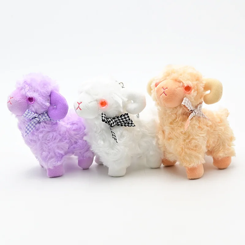 New cartoon bamboo charcoal lucky sheep plush fashione pendant decoration soft lovely  keychain christmas birthday sweet gift