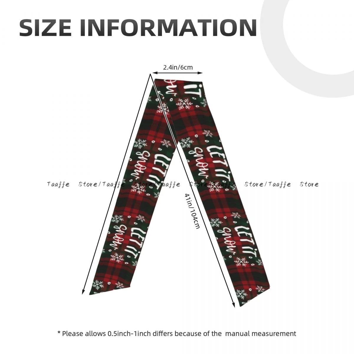 عصابة العصابة Let It Snow Christmas Tartan هيرباند ربطة رأس رياضية عقال إكسسوارات الشعر