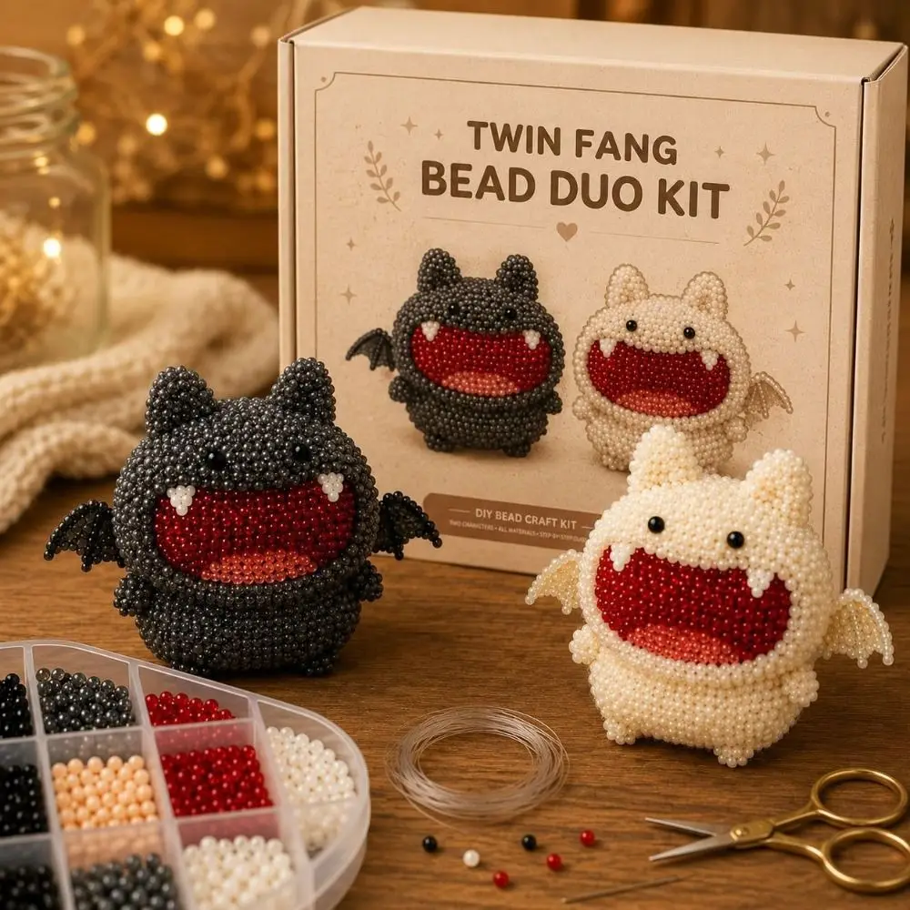 3D Beaded 3D Beaded Craft Kit Easy DIY Tiny Size Bead Animal Craft Colorful Beads Accessories Included Handmade Ornament Set