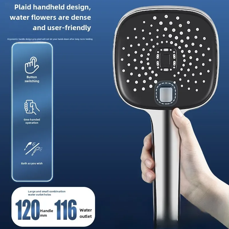 Shower showerhead, Filter Shower Head Plastic Material Self-cleaning Nozzles Wide Coverage  shower head filter