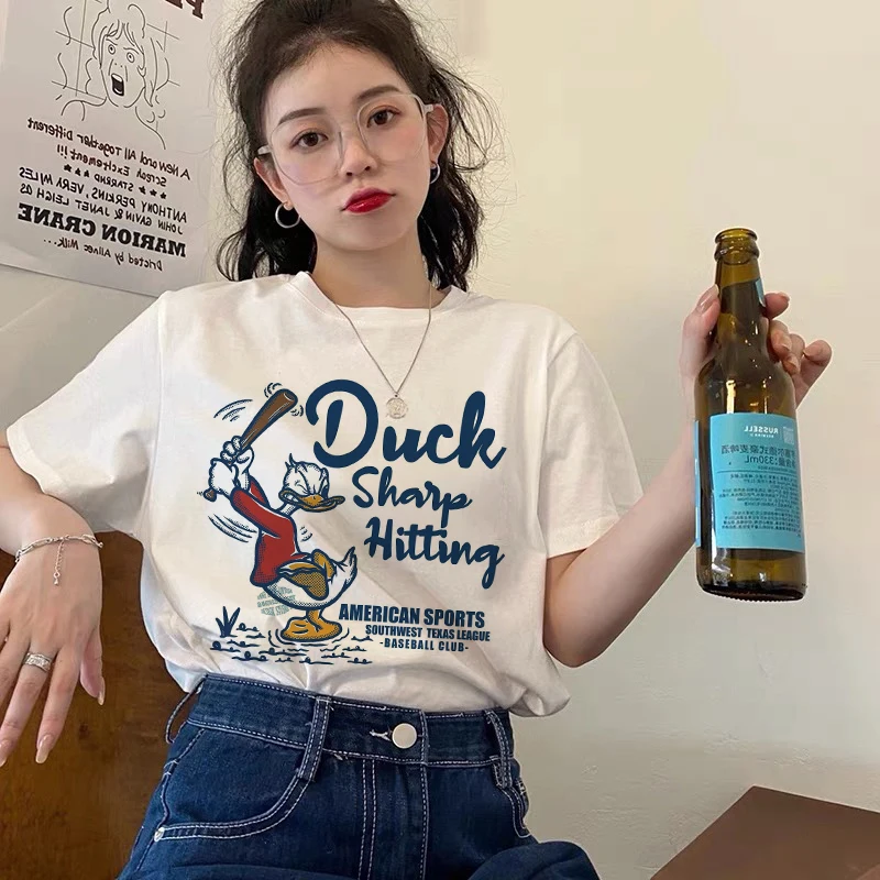 

2025 Summer and Autumn Japanese Korean Style Loose Tee Y2k Retro Ins Cute T Shirt Cartoon Print Top Cute Kawaii Breathable Ootd