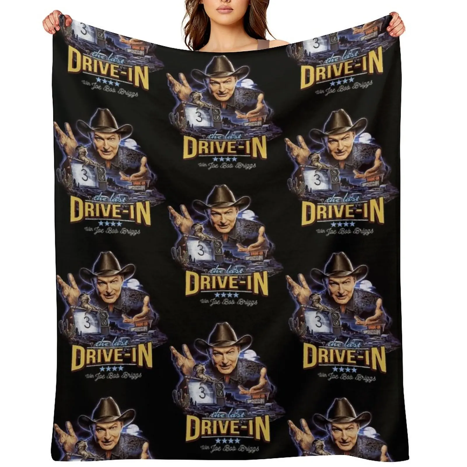 

Joe Bob Briggs Last Drive-In Throw Blanket Furry Baby halloween Personalized Gift Blankets