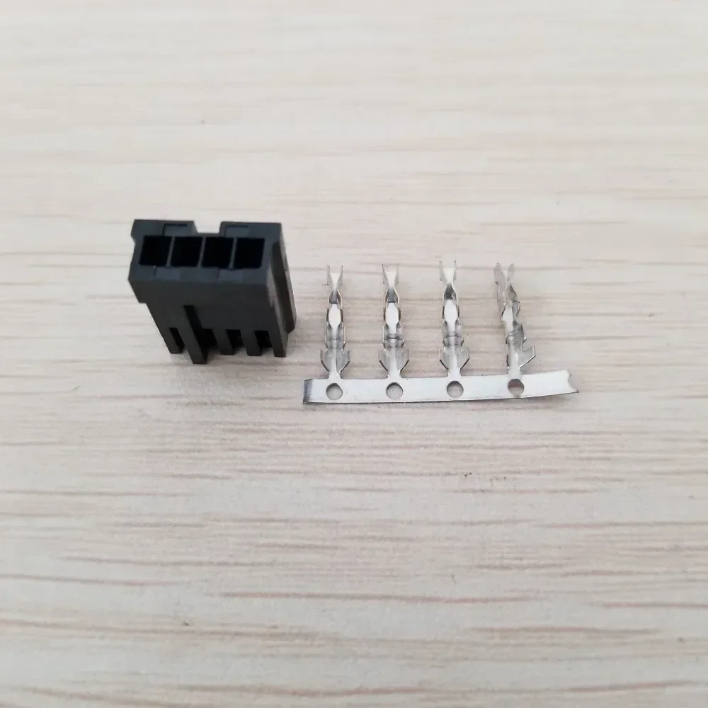 10 Set/lot Small 4Pin Floppy Power  Black Plastic Shell and  Connector   with Terminals