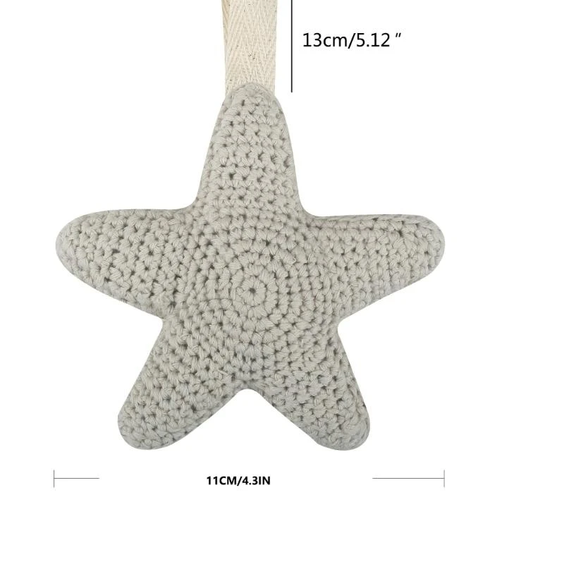 M76C نجمة خماسية بيبي لهاية حامل مصاصة الطفل معلقة الزينة القطن