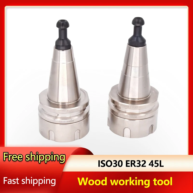 ISO30 ER32 45L high precision balanced wood woring tool holders collet chuck anti rust for CNC lathe machine milling