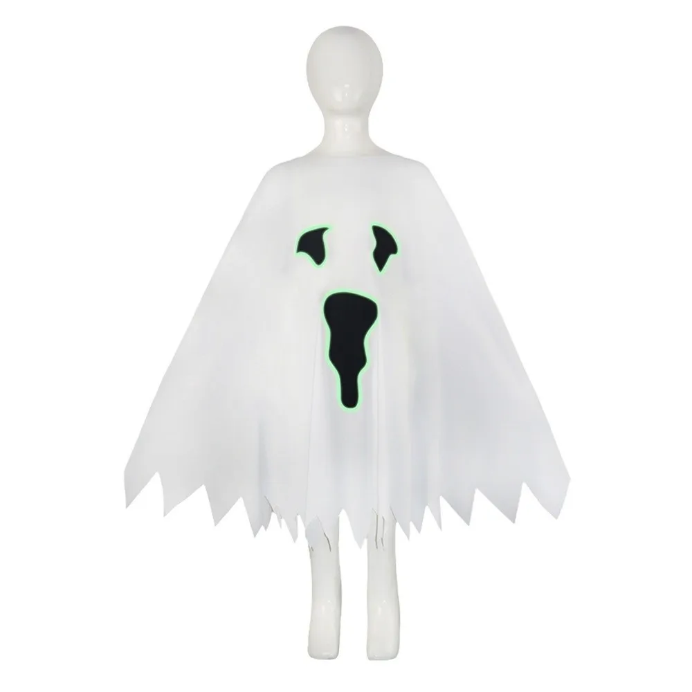 Clothing Prop Glowing Ghost Cape Party Cloak Fun Interaction Children's Halloween Costume Black Loose Luminous Ghost Shawl