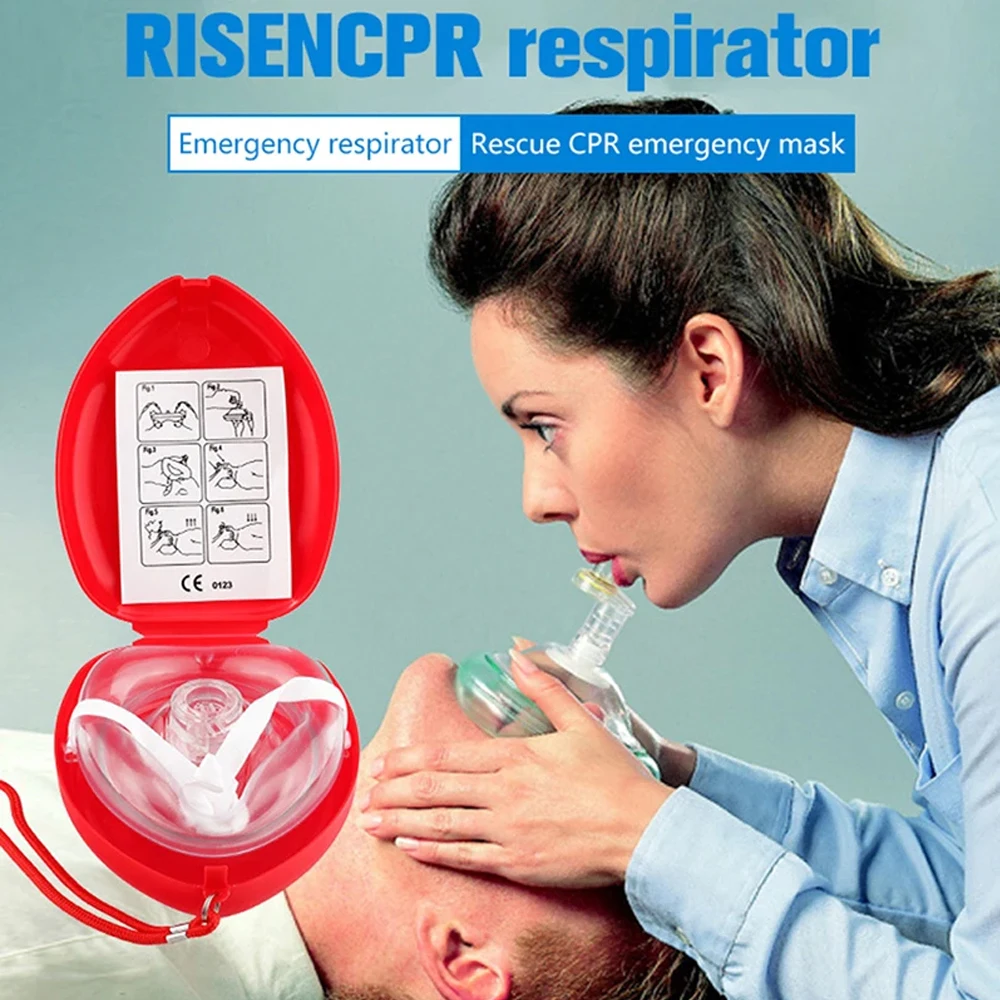 

CPR First Aid Kit Anti Choking Rescue Device For Adults Kids Outdoor Home Emergency Rescue Mask Artificial Respirator With Box