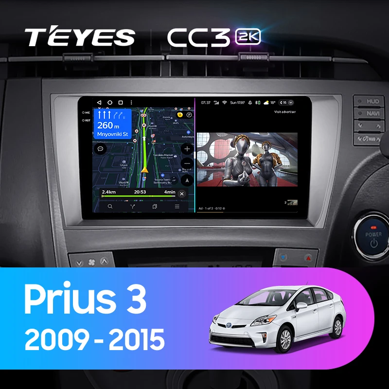 TEYES CC3 2K For Toyota Prius 3 XW30 2009 - 2015 Right hand drive Car Radio Multimedia Video Player Navigation stereo GPS Android 10 No 2din 2 din dvd