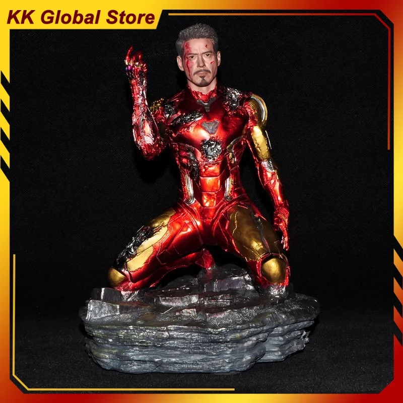 25 سنتيمتر المنتقمون Endgame فيلم الأجهزة الطرفية الرجل الحديدي نموذج لجسم الركوع الموقف تمثال سطح المكتب الديكور جمع الهدايا لعبة طفل #1