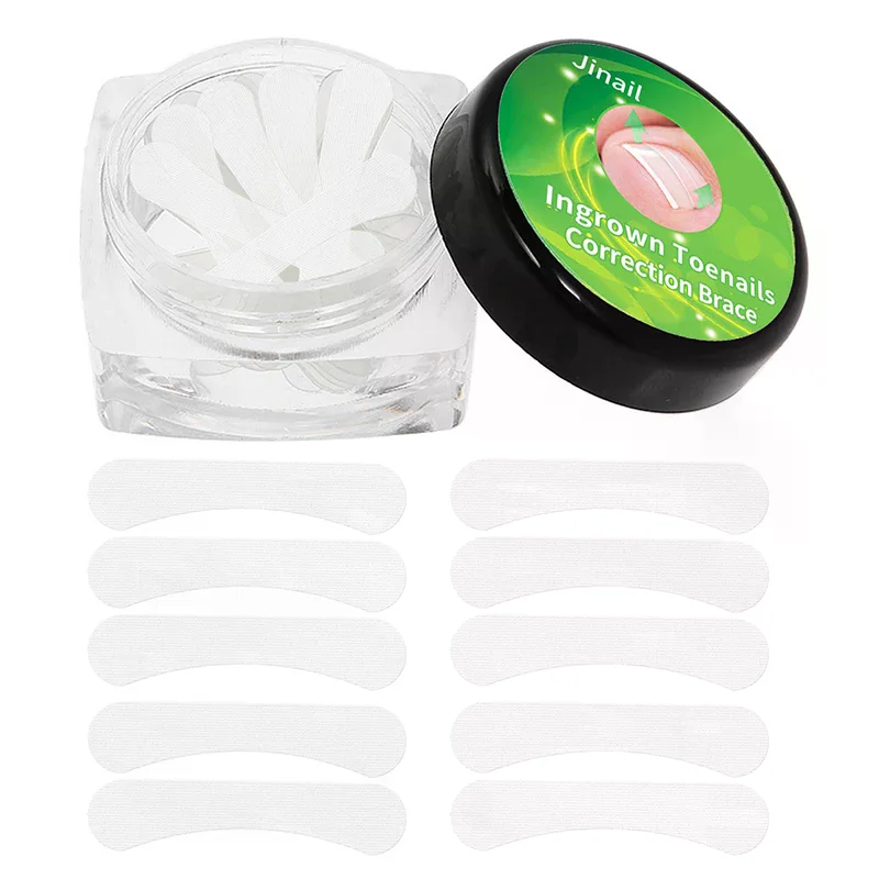 Outil de Correction des ongles incarnés, Clip de redressage, attelle de traitement des ongles incarnés, Patch élastique autocollant, outil de pédicure, 10 pièces