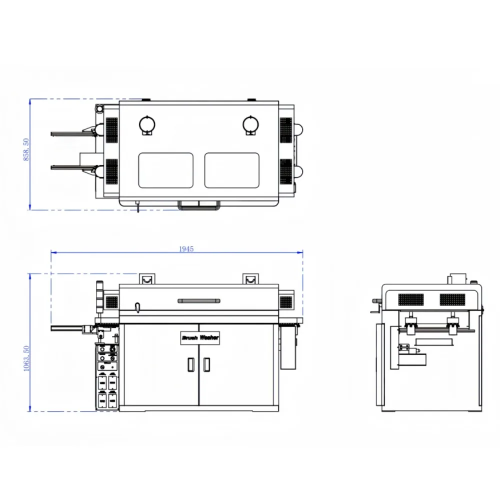 DEZ-C758 PCBA Brush Clean Machine For PCB Board Tcon Board Circuit Board Single Side Cleaning